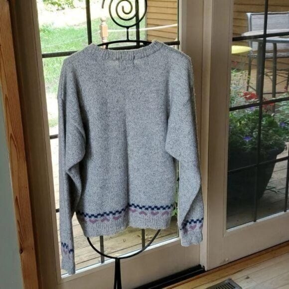 Woolrich Wool Knitted Graphics  Lambs, Bunnies & People LS Sz XL Sweater - Picture 5 of 8